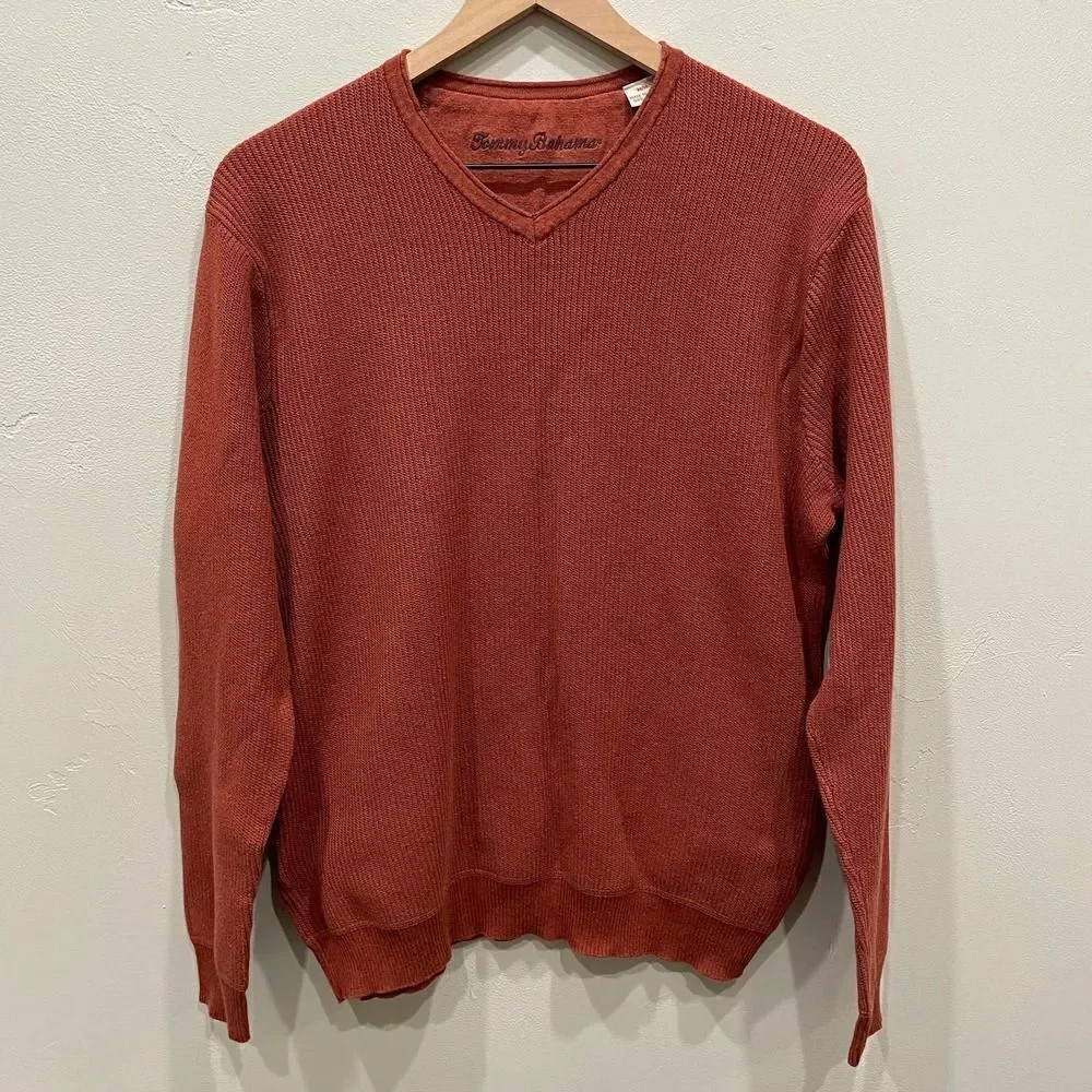 Tommy Bahama Men’s Dark Orange Sweater - Size: Medium